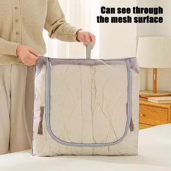 Компрессионная сумка для хранения багажа, большая вместимость, застежка-молния, водонепроницаемая ткань, компрессионный чемодан, сумка-органайзер L бежевый