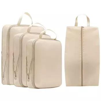 компрессионная сумка для одежды для путешествий, сумка для хранения обуви, компрессионная одежда для путешествий, нейлон, водонепроницаемый материал, комплект из 4 предметов, сумка, чехол, + сумка, сумка,