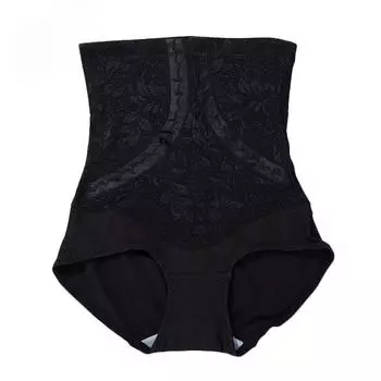 Компрессионное белье с высокой талией для женщин, корректирующее талию, утягивающее талию, облегающее, утягивающее ноги, корректирующее тело, трусики XXL чёрный