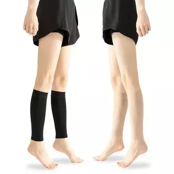 Компрессионные чулки, 20–30 мм рт.ст., женские длиной до колена, с открытым носком, 20 ден, цвета телесного цвета, большого размера S