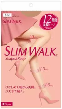 Компрессионные чулки Slim Walk Shape and Keep, средние бежевые компрессионные, красивые ноги, лифтинг бедер SM
