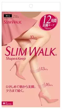 Компрессионные чулки Slim Walk Shape and Keep, средние бежевые компрессионные, красивые ноги, лифтинг бедер, ML