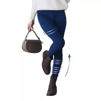 Компрессионные леггинсы из денима Компрессионный деним Эластичный эластичный Сильная компрессия 3 цвета 5 размеров XXL 2XL Большие размеры Джинсовые брюки Леггинсы Брюки