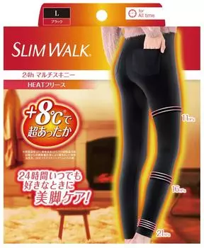 Компрессионные леггинсы Slim Walk 24h Multi Skinny HEAT Fleece Black L Компрессионные леггинсы теплые женские чёрный
