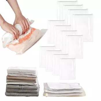 Компрессионные мешки для 12 предметов одежды, компрессионные ручные вакуумные штурмовые одежды без насоса, мелкие предметы, влага, плесень, домашний бизнес, 70 см, дорожные сумки,