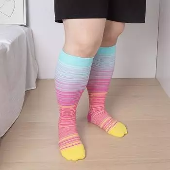 Компрессионные носки больших размеров, утолщенные носки, высокие носки, увеличенные и утолщенные компрессионные спортивные носки, носки для икр, эластичные носки. 2XL (spot)