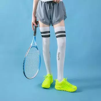 Компрессионные носки, чулки, профессиональные мужские и женские спортивные носки на открытом воздухе, повседневные полосатые хлопковые носки для бега для тренажерного зала, фитнеса и велоспорта One Size