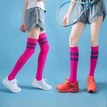 Компрессионные носки, чулки, профессиональные мужские и женские спортивные носки на открытом воздухе, повседневные полосатые хлопковые носки для бега для тренажерного зала, фитнеса и велоспорта One Size