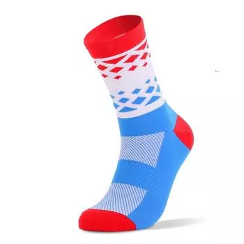 Компрессионные носки для бега Высококачественные средние чулки Велосипедные носки Спортивные носки Велосипедные носки L оранжевый