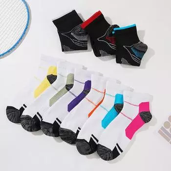 Компрессионные носки для мужчин, спортивные носки, лучшая поддержка для спортивного бега, пешего туризма, поддержка лодыжки, компрессионные носки для бега S/M чёрный