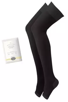 Компрессионные носки Oya Slim Platinumite Full Length Black [Biteki Labo] (LL)