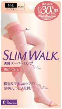 Компрессионные носки Slim Walk Beautiful Legs Super Long Rich Care розовые компрессионные носки для сна AskDoctors Collagen Contains Moisturizing ML розовый