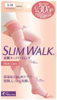 Компрессионные носки Slim Walk Beautiful Legs Super Long Rich Care Pink Sleeping Compression Socks AskDoctors Collagen Contains Moisturizing SM