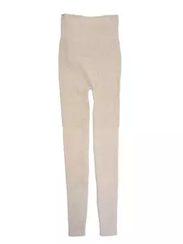 Компрессионные свободные вокруг пушистых утягивающих цвета слоновой кости [Gunze] леггинсов, UCHI-COLLE, живот, теплые, материал, ноги, женские, (старый)