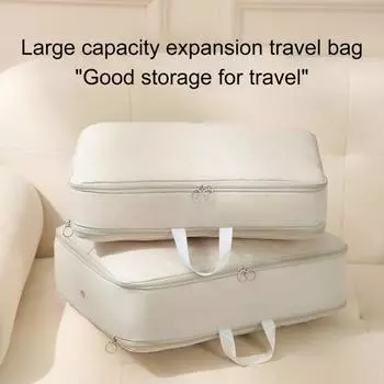 Компрессионный мешок для хранения одеял, застежка-молния с ручкой, корзина для хранения одежды, органайзер для шкафа, пакет для переезда, пододеяльник, простыни серый