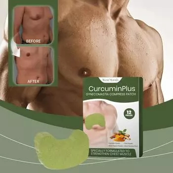 Компрессионный пластырь для развития мужской груди, Имбирный пластырь для укрепления мужской груди, Формирование грудных мышц, 1pc