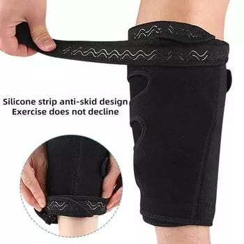 Компрессионный рукав для голени для мужчин и женщин, компрессионные носки без стопы для бега, бандаж для голени, поддерживающий бандаж для облегчения боли, лечение варикозного расширения вен чёрный