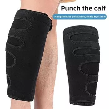 Компрессионный рукав для голени для мужчин и женщин, компрессионные носки без стопы для бега, бандаж для голени, поддерживающий бандаж для облегчения боли, лечение варикозного расширения вен чёрный