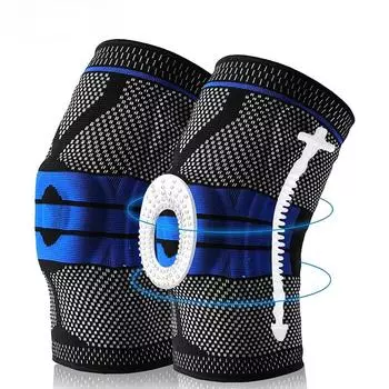 Компрессионный рукав для колена Elite, наколенники для обертывания от боли в колене, стабилизатор коленной чашечки с силиконовым гелем, пружинная поддержка для мужчин и женщин M