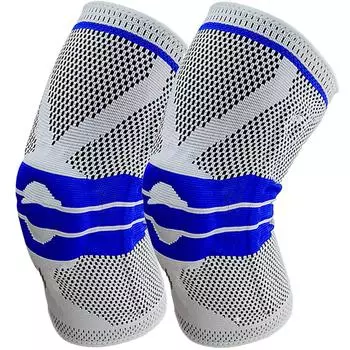 Компрессионный рукав для коленного бандажа для мужчин и женщин, поддержка для бега, тренировок, занятий в тренажерном зале, пеших прогулок, занятий спортом, 2 шт. M