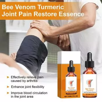 Концентрат пчелиной куркумы от боли в суставах, облегчение боли в суставах, концентрат пчелы и куркумы, быстрое умеренное действие, мягкая дозировка, улучшение здоровья суставов, 30 мл One Size