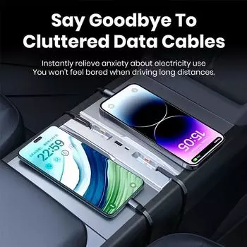 Концентратор для Tesla Highland 2024, новое быстрое зарядное устройство мощностью 54 Вт, док-станция для расширения, центральное управление, зарядный шунт, USB-концентратор, аксессуары J0G3