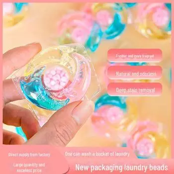 Концентрированное моющее средство для стирки 4 в 1 в гранулах — стойкий аромат, многофункциональный эффект очистки, защита цвета, смягчающая формула 4-in-1 Flavor Flavor (10g/bag)