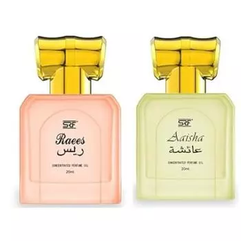 Концентрированное парфюмированное масло Ramsons SRF Aaisha и SRF Raees (Упаковка 2 x 20 мл) | Безалкогольный |Аттарный парфюм с шариковым стержнем