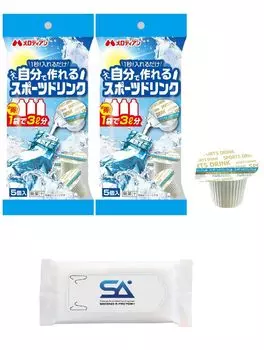 Концентрированный спортивный напиток Melodian 9 мл x 5 из 2 В комплекте с оригинальной влажной салфеткой [Набор пакетов] (s2)