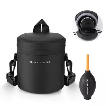 Концептуальный чехол для объектива камеры Чехол для объектива Чехол для объектива зеркальной камеры Чехол для защиты объектива Мягкий Водонепроницаемый для зеркальных камер Совместимый с Sony Canon Nikon Pentax Olympus Panasonic чёрный