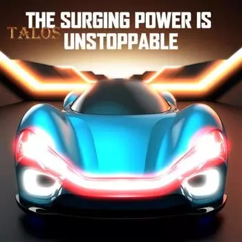 Концептуальный игрушечный автомобиль с дистанционным управлением и светодиодной подсветкой, двойной контроллер, 4WD, автомобиль на новой энергии, перезаряжаемый для малышей, 2,4 ГГц, радиоуправляемый гоночный автомобиль для дрифта Two Battery синий