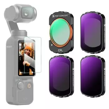Концептуальный магнитный фильтр для DJI OSMO Pocket 3 Улучшение контрастности Удаление отражений Ослабление света Высокое светопропускание 28-слойное нанопокрытие