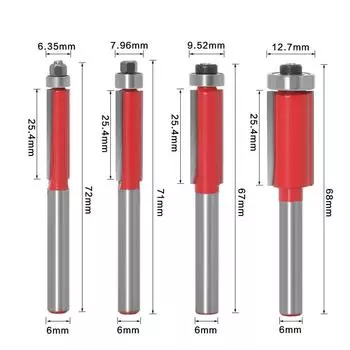 Концевая фреза фрезерных фрез с хвостовиком 6 мм 1/4 дюйма для удлиненной обрезки древесины 6*1/4