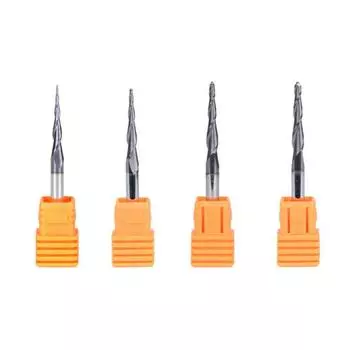 Концевая фреза из цельного карбида вольфрама с коническим хвостовиком Гравировальный фрезерный станок Резьба 1.0mm