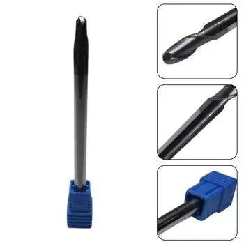 Концевая шаровидная фреза из карбида вольфрама с радиусом 3,0 мм, удлиненный хвостовик 100 мм, 2 канавки