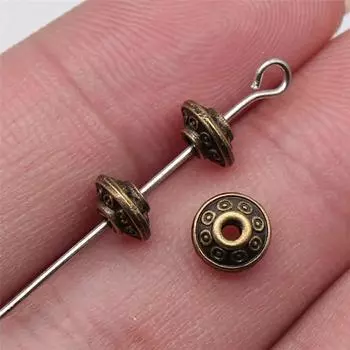 Концевые бусины-проставки Колпачки Компоненты Мужские аксессуары Поставки ювелирных изделий A12-20pcs-9x9x2mm