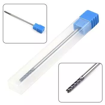 Концевые фрезы Pro 3 мм с 4 канавками, 100 мм, длинный хвостовик, из карбида вольфрама, с ЧПУ, хвостовик 3 мм, верхняя часть