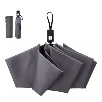 Konciwa складной One автоматический ультра 8 ребер автоматический складной складной One Water Quick сильный ветер удобный для переноски зонт, сенсорный, открывающийся/закрывающийся, мужской, темно-серого