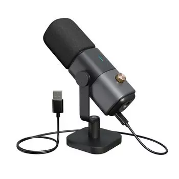 Конденсаторный микрофон NearStream, проводной, для ПК, супероднонаправленный, дальность действия 40 м, шумоподавление, отключение звука, регулируемая громкость, поставляется со стойкой-стрелой