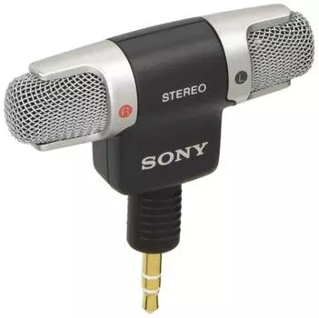 Конденсаторный микрофон Sony для стереомузыкального звукоснимателя ECM-DS70P серебряный/чёрный