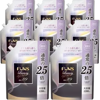 Кондиционер для белья, роскошный органический кондиционер для белья, сменный блок, сушка в помещении, большая емкость 1200 мл x 8 пакетов, цвет благовоний [FUNS Official] [кондиционер для фанатов]