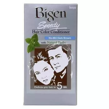 Кондиционер для цвета волос Bigen Speedy Темно-коричневый, 883 с натуральными травами, 80 г
