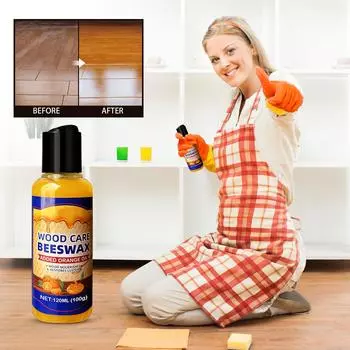 Кондиционер для дерева с натуральным пчелиным воском и апельсиновым маслом, 120 мл. Уход за деревом с натуральным пчелиным воском, полироль для мебели с пчелиным воском, полировка пчелиным воском One Size