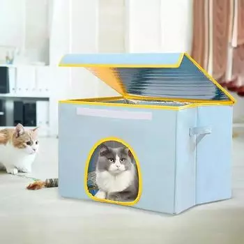 Кондиционер для кошек, ледяной домик для собак, летний охлаждающий домик для котят, складная ледяная кровать для щенков, гнездо для домашних животных, товары для дома и улицы