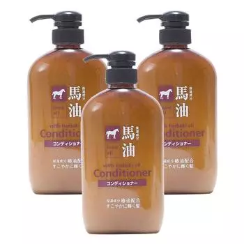 Кондиционер для лошадей Kumano с маслом камелии, 3 упаковки, 600 мл