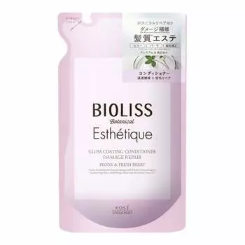 Кондиционер для придания блеска волосам KOSE Biolis Botanical Aesthetic SALON STYLE (Ремонт повреждений) Сменный блок 400 мл Для увлажнения и смягчения поврежденных и жестких волос.