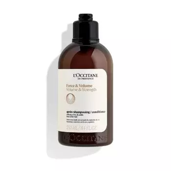 Кондиционер для придания объема 250 мл Тип бутылки Уход за упругостью волос Травяной Для женщин Для мужчин Популярный L OCCITANE & volume, коричневый