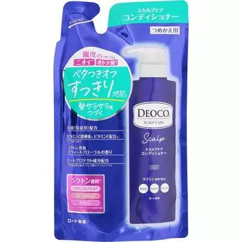 Кондиционер для ухода за кожей головы Rohto Deoco Scalp Care Refill 370G Другое (проверьте замки, очистители языка и т. д.) Шампунь/кондиционер (премия) After shampooing, drain water