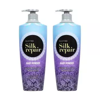 Кондиционер для волос Elastine Silk Repair с ароматом детской присыпки, 550 мл, 2 шт.