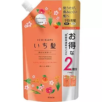 Кондиционер для волос Ichikami Dense Double Moisturizing Care, сменная упаковка 2 раза по 680 г 680 г [Старый продукт] (х 1)